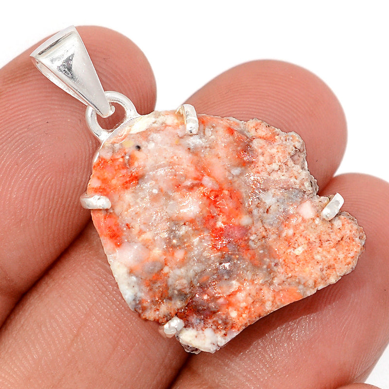 1.5" Claw - Cinnabar Rough Pendants - CNRP56