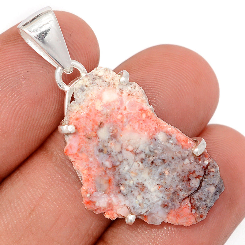1.6" Claw - Cinnabar Rough Pendants - CNRP60