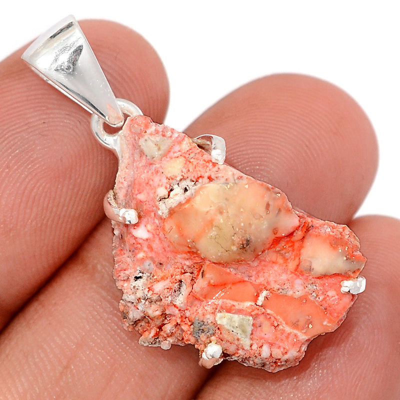 1.5" Claw - Cinnabar Rough Pendants - CNRP62