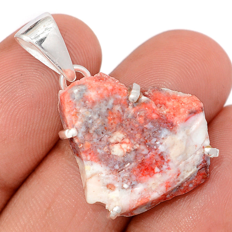 1.3" Claw - Cinnabar Rough Pendants - CNRP63