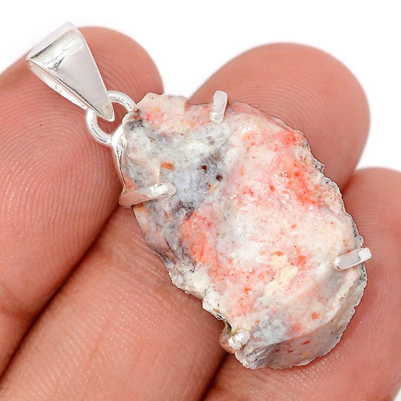 1.5" Claw - Cinnabar Rough Pendants - CNRP67