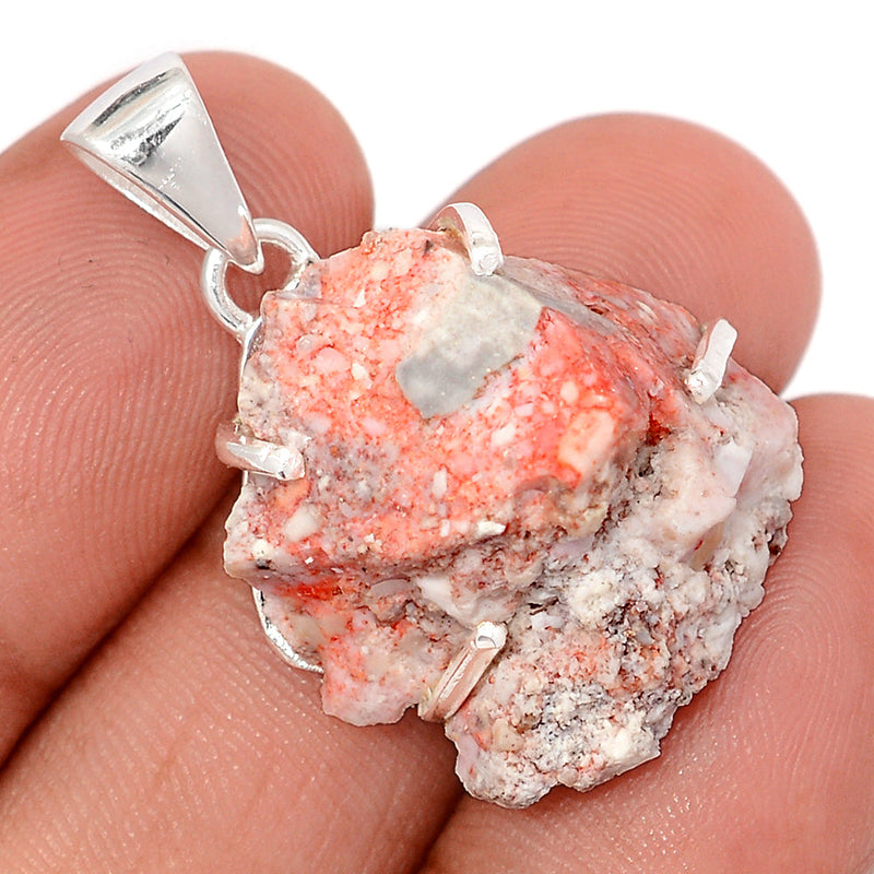 1.3" Claw - Cinnabar Rough Pendants - CNRP68