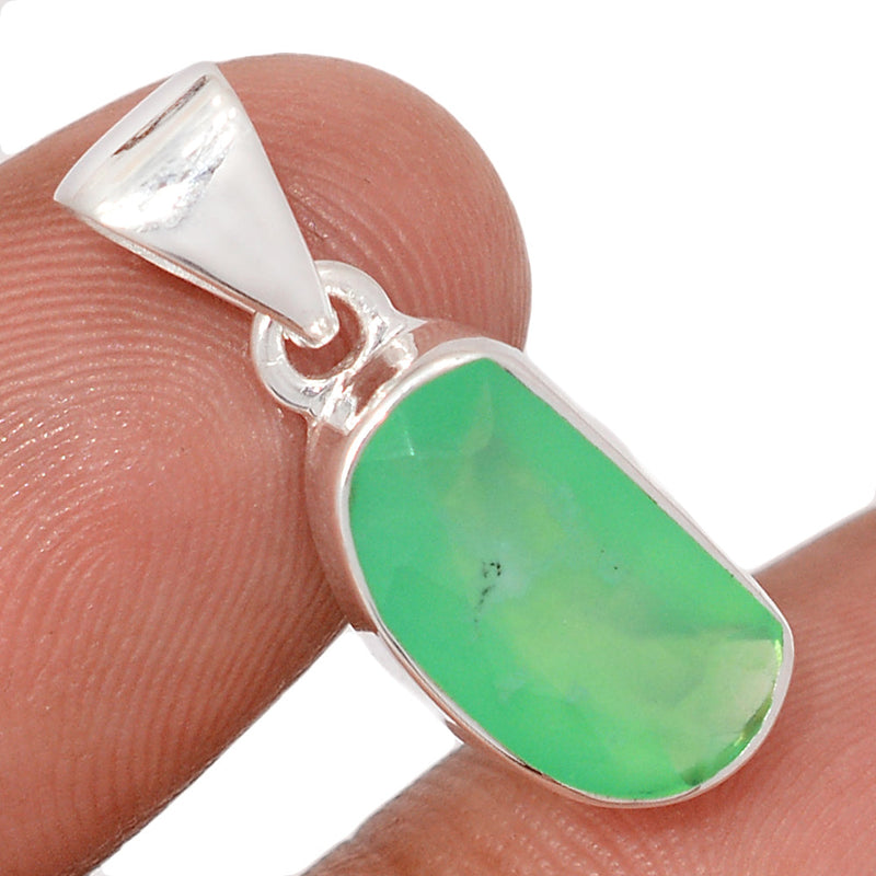 1" Chrysoprase Faceted Pendants - CPFP197