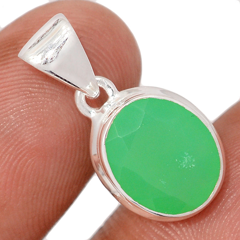 1" Chrysoprase Faceted Pendants - CPFP199