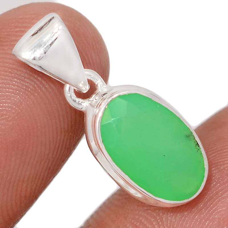 1" Chrysoprase Faceted Pendants - CPFP201