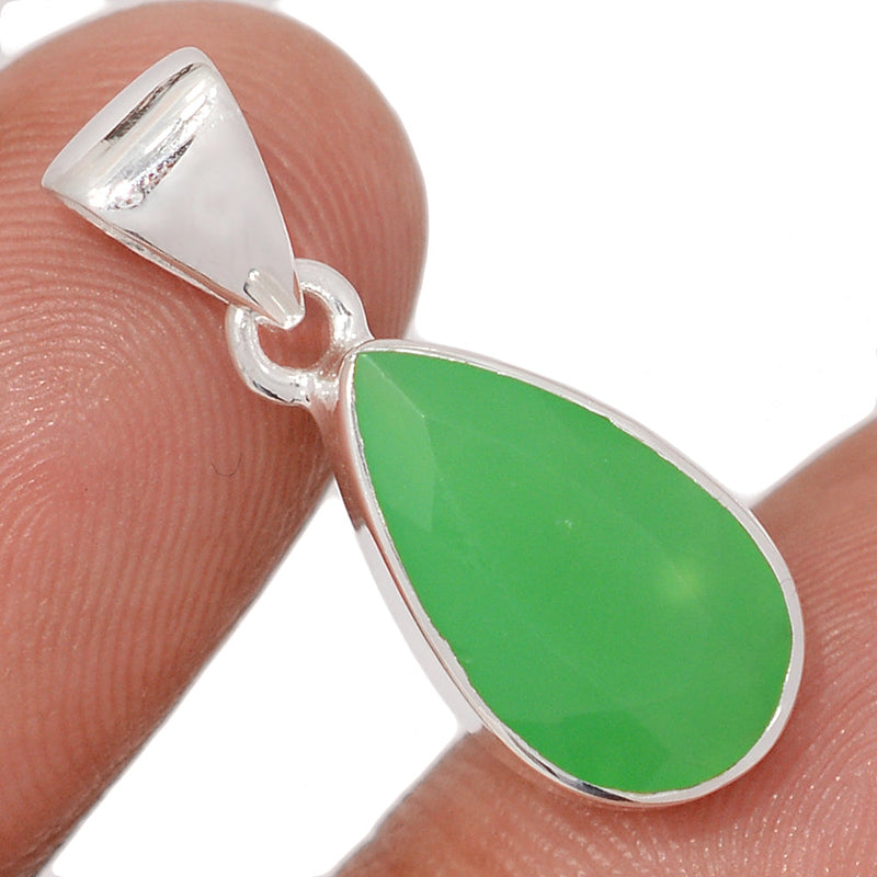 1" Chrysoprase Faceted Pendants - CPFP202