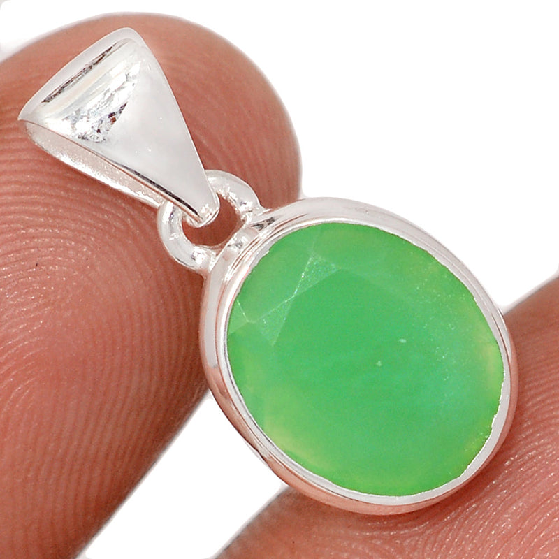 0.8" Chrysoprase Faceted Pendants - CPFP203