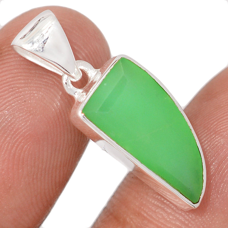 1.1" Chrysoprase Faceted Pendants - CPFP204