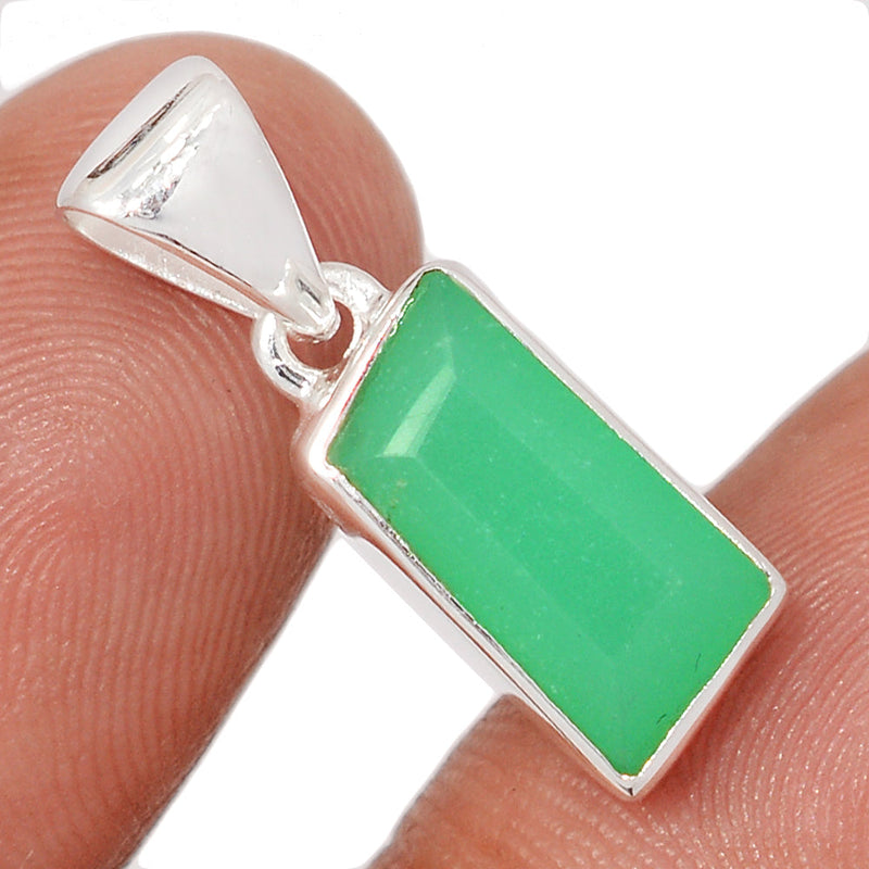 1" Chrysoprase Faceted Pendants - CPFP205