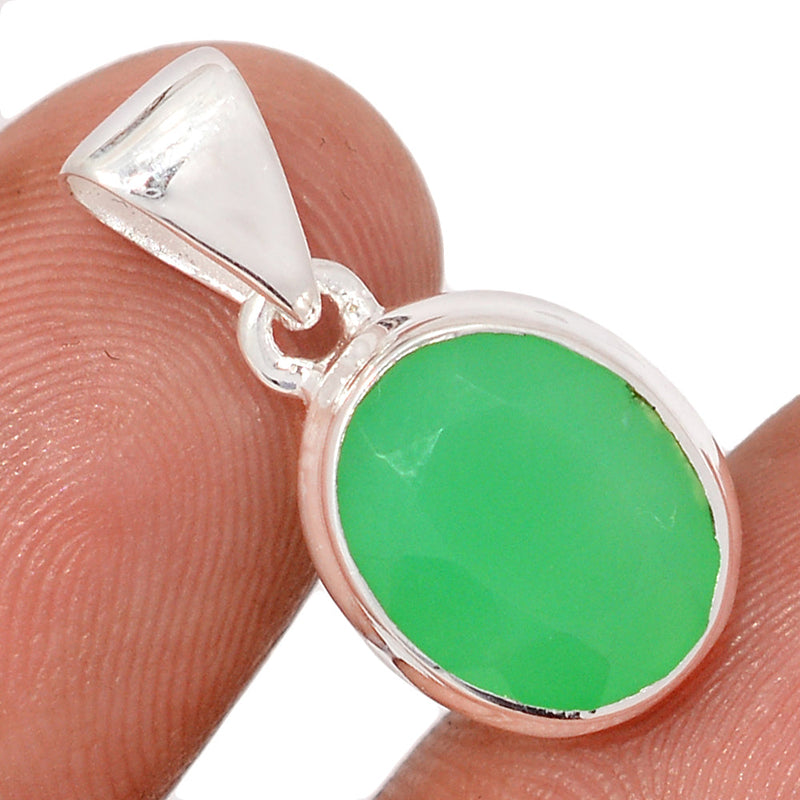 1" Chrysoprase Faceted Pendants - CPFP206