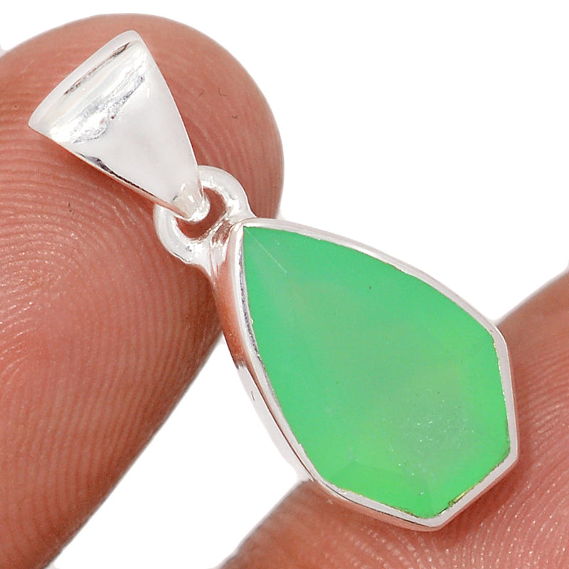 1" Chrysoprase Faceted Pendants - CPFP207