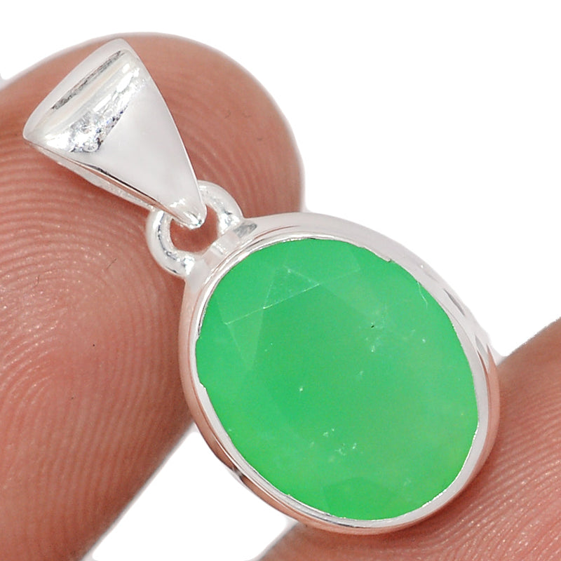 1" Chrysoprase Faceted Pendants - CPFP209