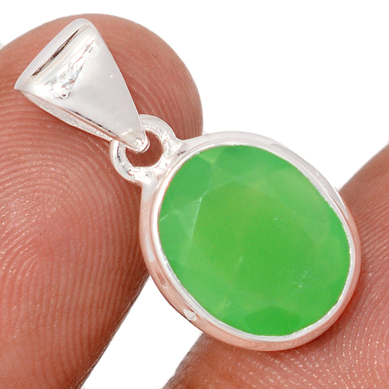 1" Chrysoprase Faceted Pendants - CPFP211