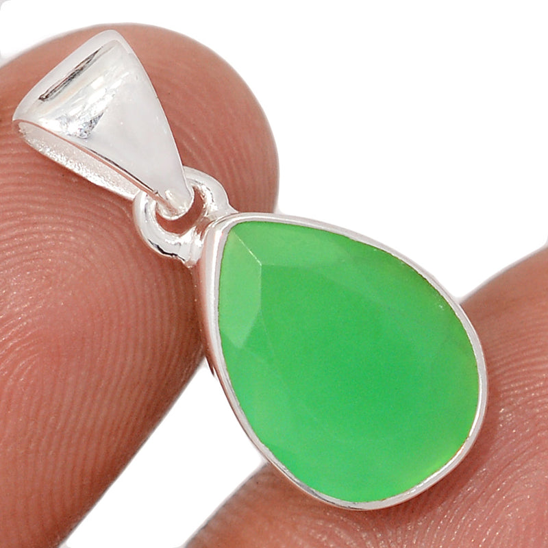 1" Chrysoprase Faceted Pendants - CPFP212