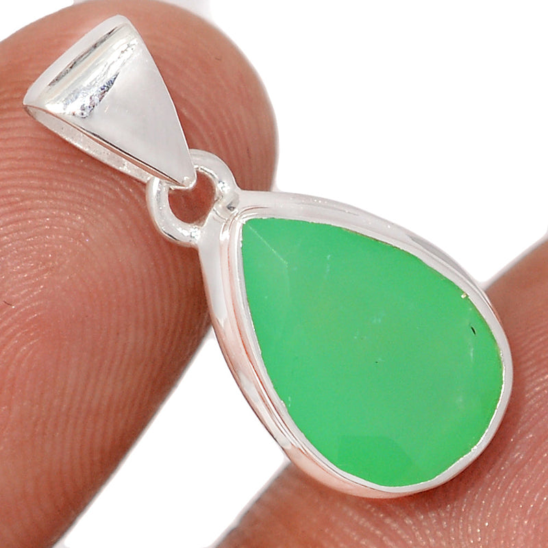 1" Chrysoprase Faceted Pendants - CPFP214