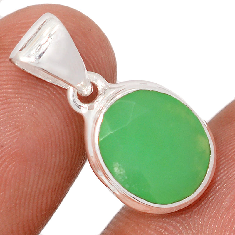 0.8" Chrysoprase Faceted Pendants - CPFP215