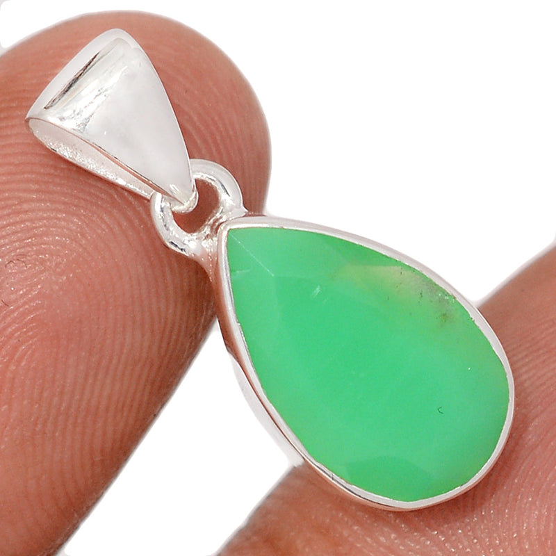 1" Chrysoprase Faceted Pendants - CPFP218
