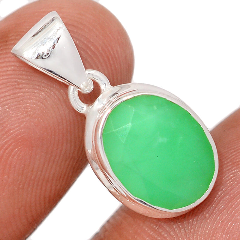 1" Chrysoprase Faceted Pendants - CPFP219
