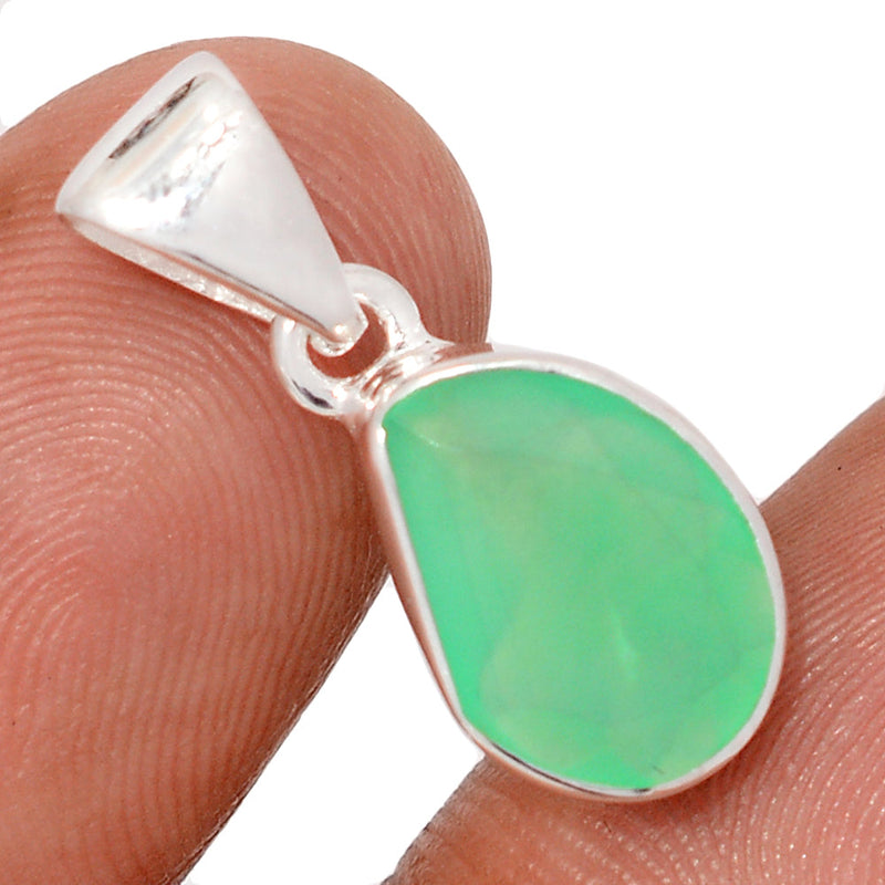 0.8" Chrysoprase Faceted Pendants - CPFP220