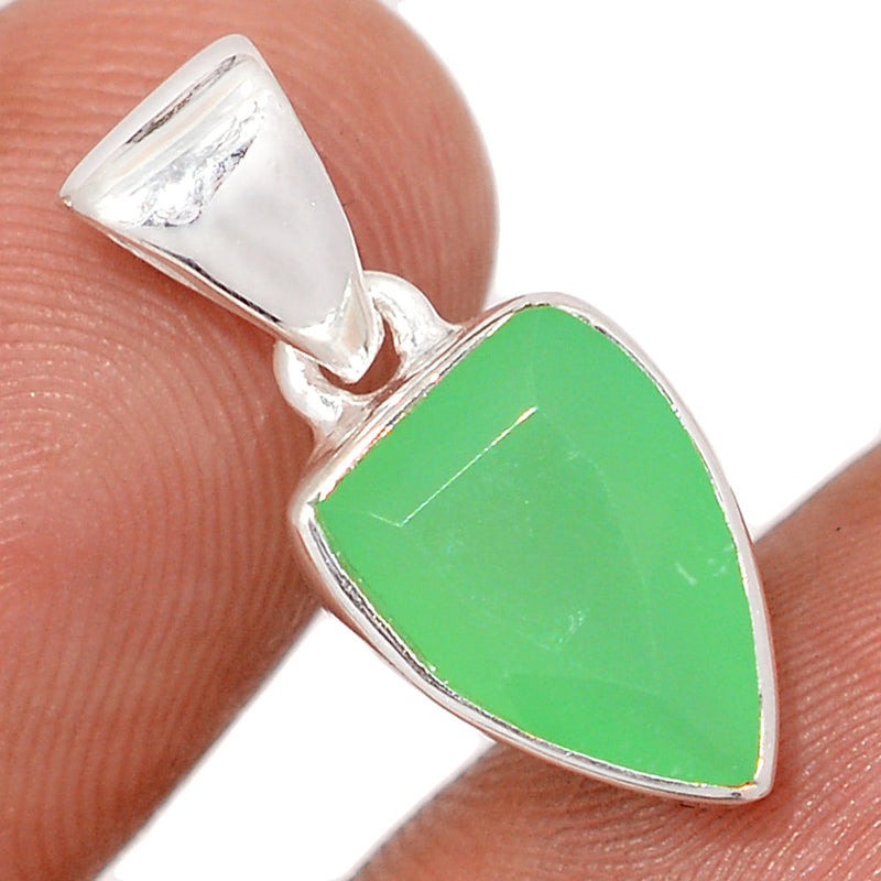0.8" Chrysoprase Faceted Pendants - CPFP221