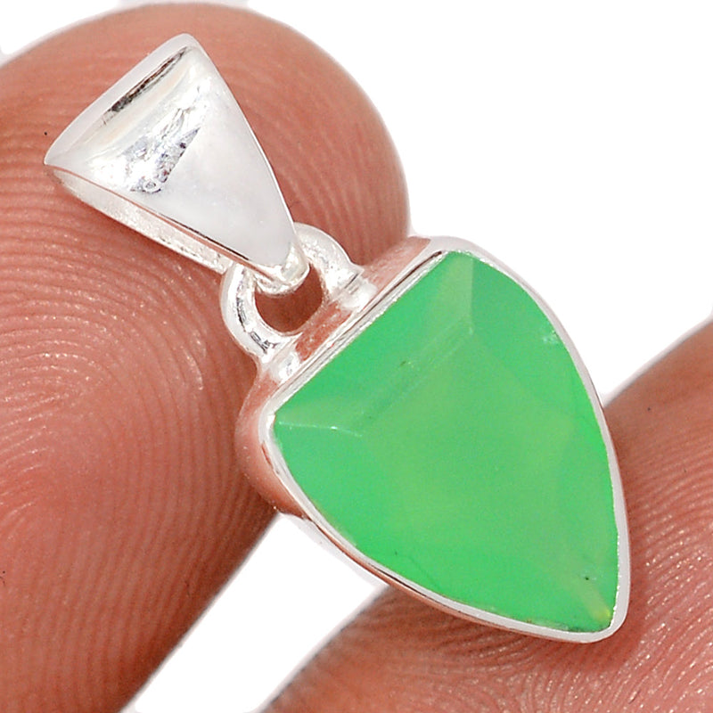 0.8" Chrysoprase Faceted Pendants - CPFP222