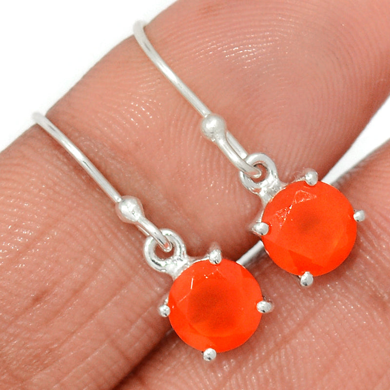 0.8" Claw - Carnelian Faceted Earrings - CRFE315