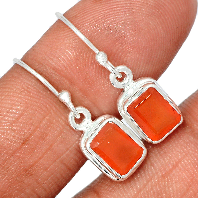 1.1" Carnelian Faceted Earrings - CRFE363