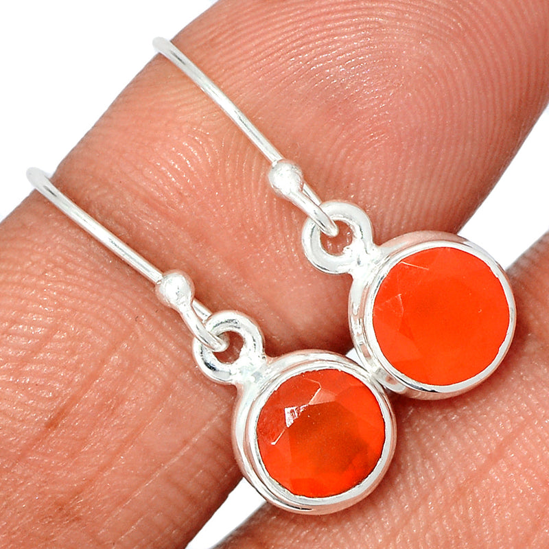 1" Carnelian Faceted Earrings - CRFE367