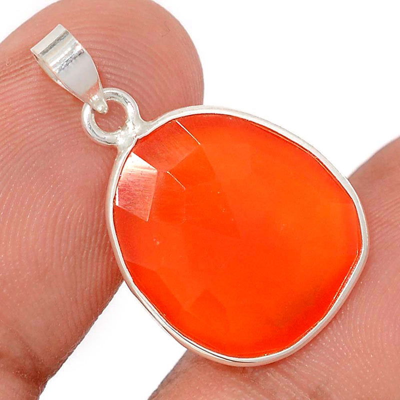 1" Carnelian Faceted Pendants - CRFP193