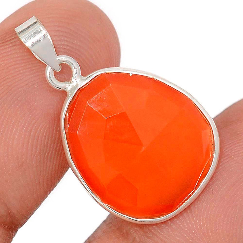 1" Carnelian Faceted Pendants - CRFP194