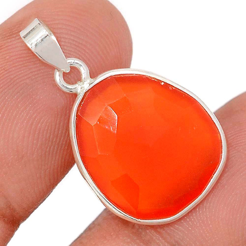 1" Carnelian Faceted Pendants - CRFP195
