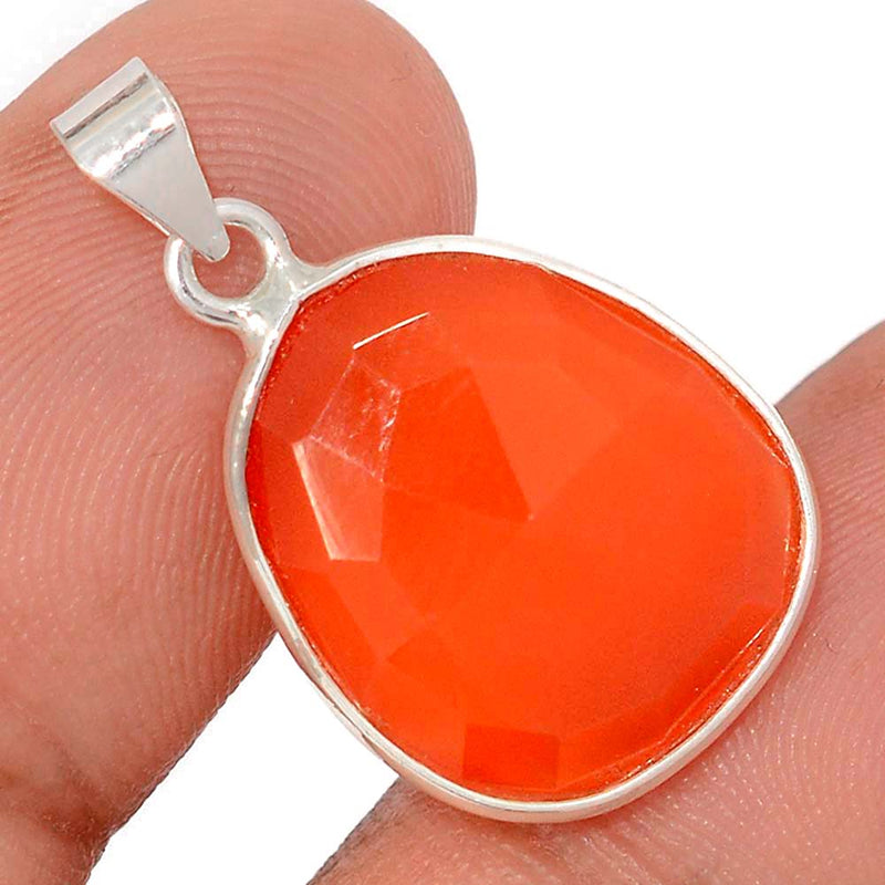 1" Carnelian Faceted Pendants - CRFP196