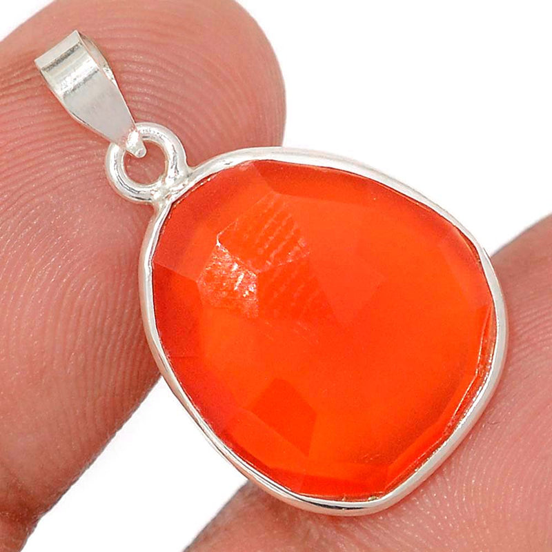 1" Carnelian Faceted Pendants - CRFP198