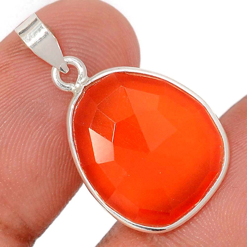 1" Carnelian Faceted Pendants - CRFP199