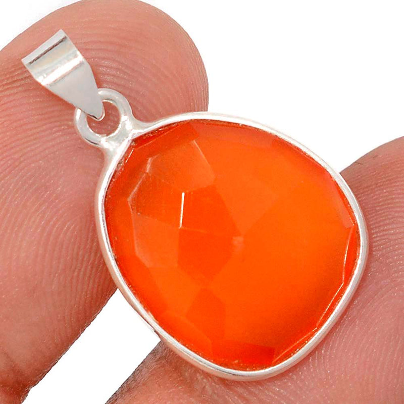 1" Carnelian Faceted Pendants - CRFP201