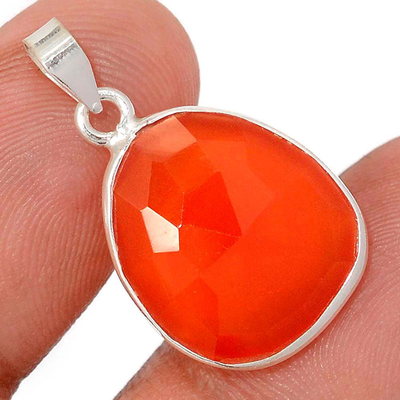 1" Carnelian Faceted Pendants - CRFP202