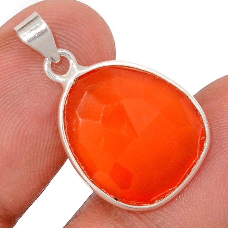 1" Carnelian Faceted Pendants - CRFP203