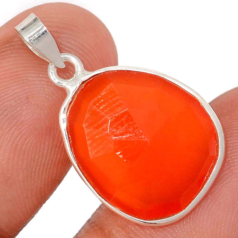 1" Carnelian Faceted Pendants - CRFP204