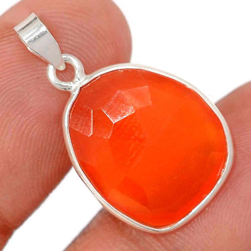 1" Carnelian Faceted Pendants - CRFP205