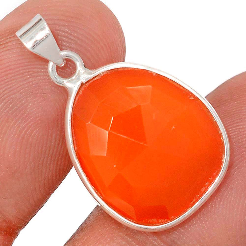 1" Carnelian Faceted Pendants - CRFP206