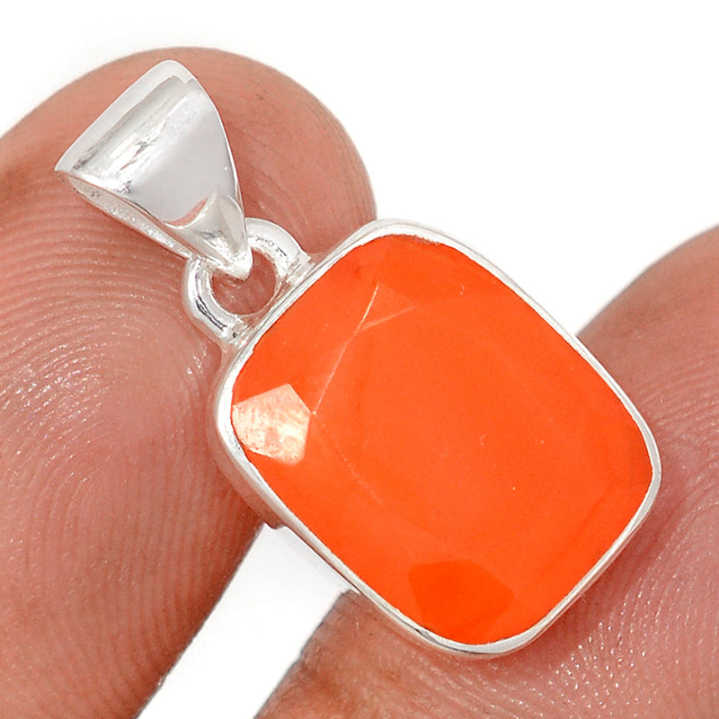 1" Carnelian Faceted Pendants - CRFP212