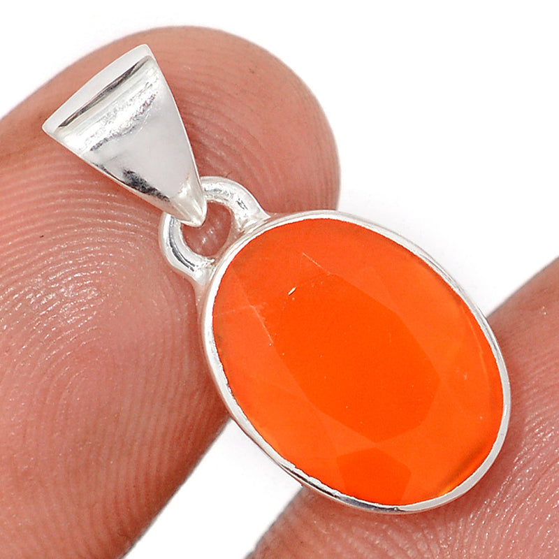 1" Carnelian Faceted Pendants - CRFP213