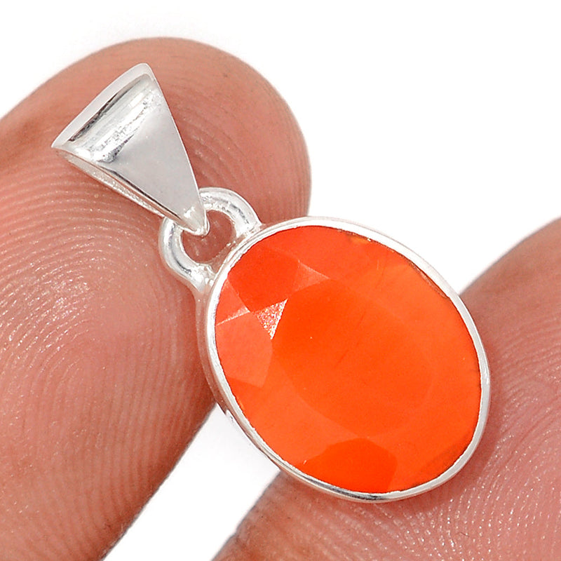 1" Carnelian Faceted Pendants - CRFP215