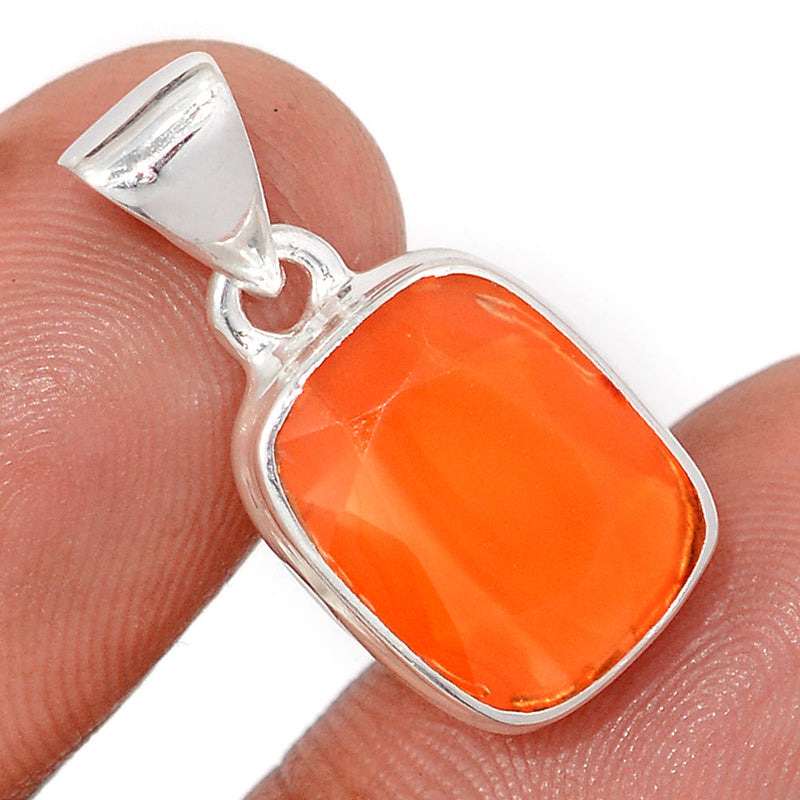1" Carnelian Faceted Pendants - CRFP217