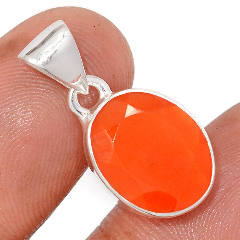 1" Carnelian Faceted Pendants - CRFP218