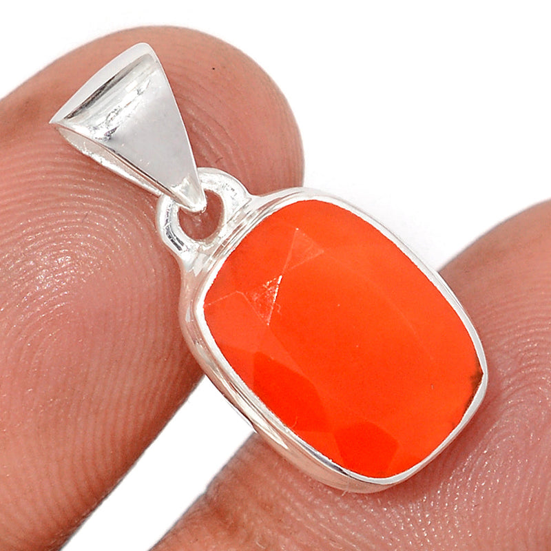 1" Carnelian Faceted Pendants - CRFP219