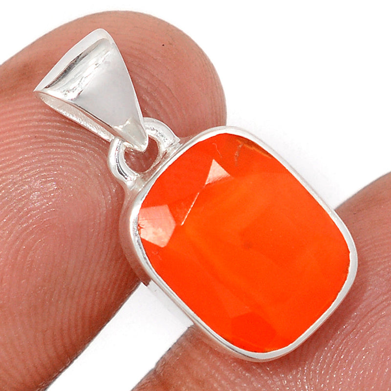 1" Carnelian Faceted Pendants - CRFP221