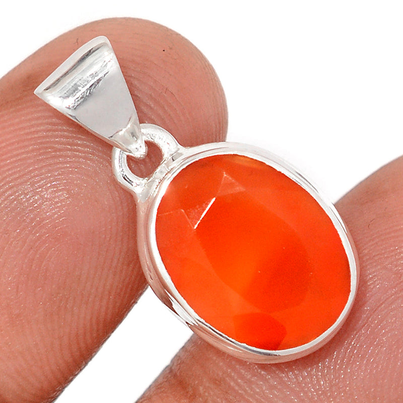 1" Carnelian Faceted Pendants - CRFP222