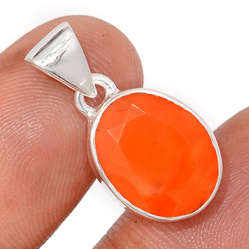 1" Carnelian Faceted Pendants - CRFP224