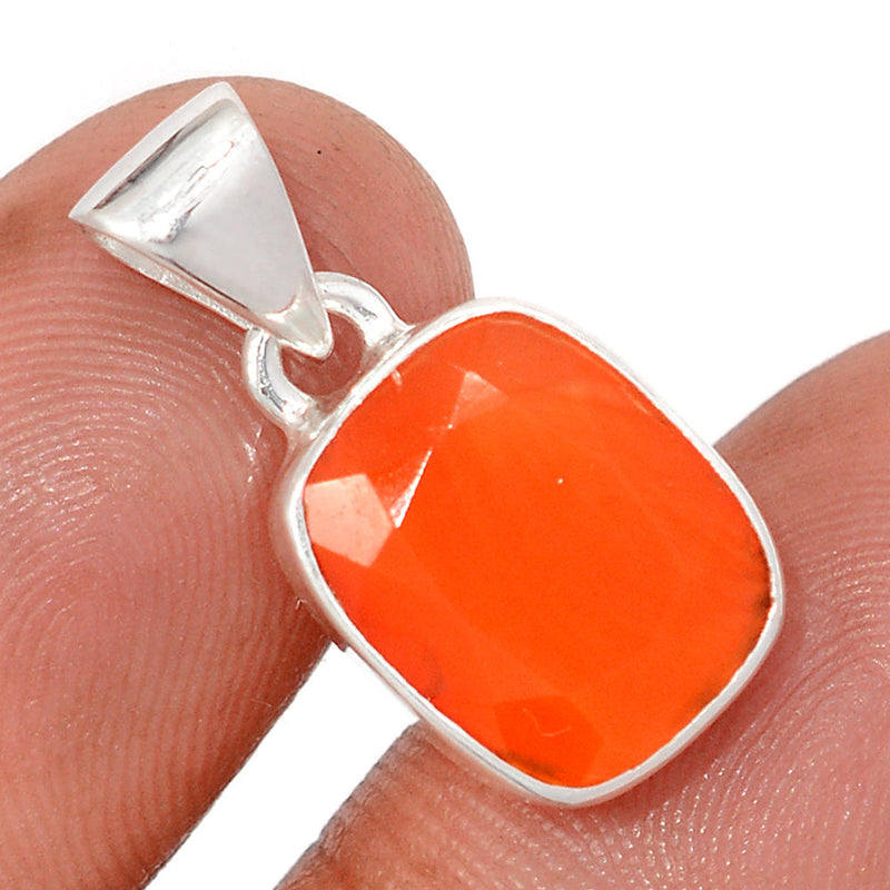 1" Carnelian Faceted Pendants - CRFP228
